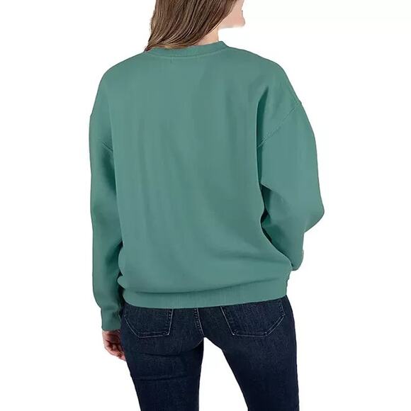 State of Mine Sage Green Fleece Crewneck London Social Club Pullover Sweatshirt - Picture 4 of 7